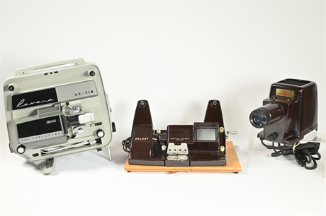 8mm Projectors, Viewers and Slide Projector