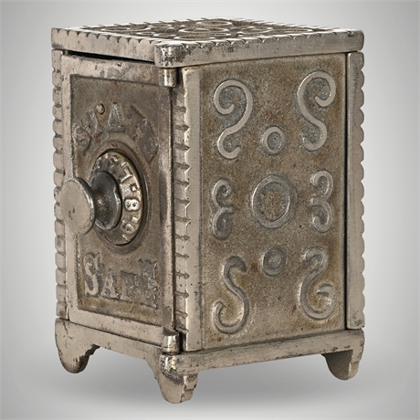 Antique Cast Iron “State Safe” Still Bank with Combination Dial