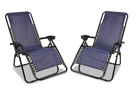 Pair Zero Gravity Lounge Chairs