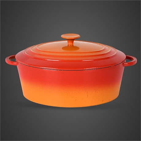 Le Creuset Vintage Flame Oval Dutch Oven — Size 31, Made in France