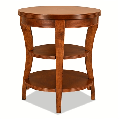Round Three-Tier Occasional Table in Cherry Finish