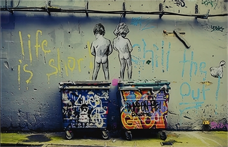 Banksy "Life is Short, Chill the Duck Out"