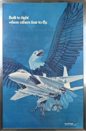 Framed F-15 Eagle Poster