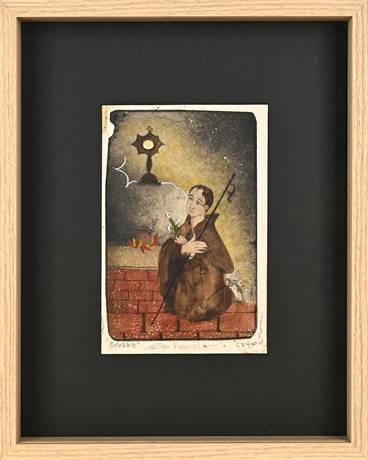Estéban (Steve) Edwards "San Pascual" Etching 53/100 Framed