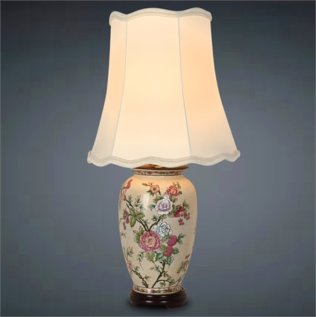 Porcelain "Floral Chinoiserie" Lamp