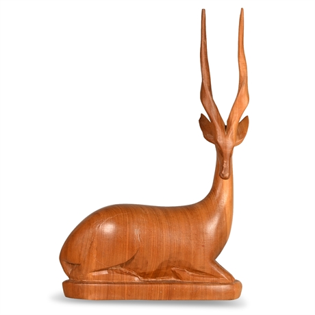 Mid-Century Carved Kenya Antelope