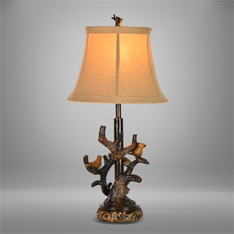 Gilt Bird Table Lamp