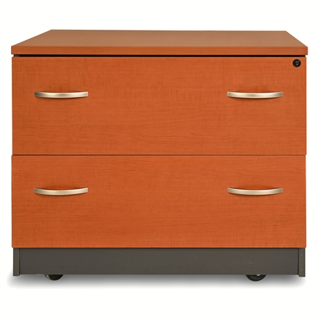 Bush Series C 2-Drawer Lateral File Cabinet Hansen Cherry Graphite Gray