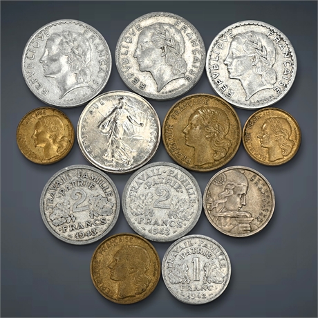 20th Century French Coins
