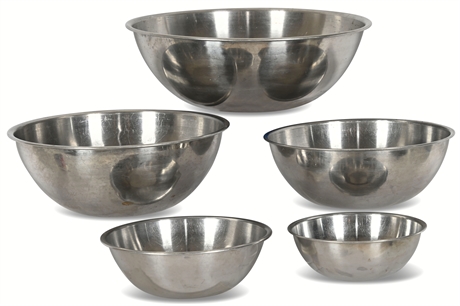 5-Commercial Stainless Nesting Mixing Bowls