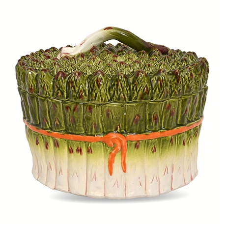 Mancer Italian Majolica Asparagus Bundle Covered Tureen
