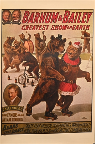 Barnum & Bailey Bears That Dance Poster
