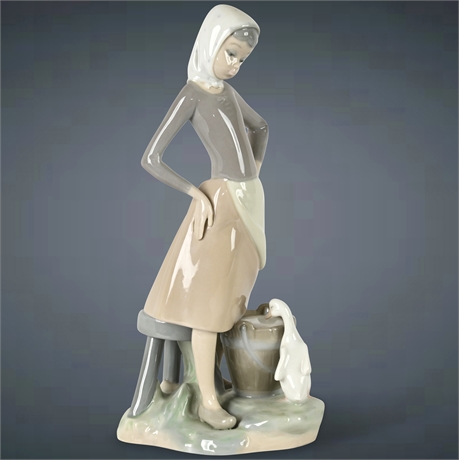 Lladro® 'Girl with Milk Pail & Goose'