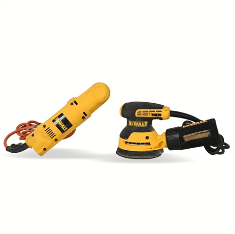 DeWalt DW160 Right Angle Drill & DWE6423 Random Orbit Palm Sander