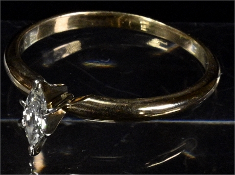 14K Marquise Diamond Ring