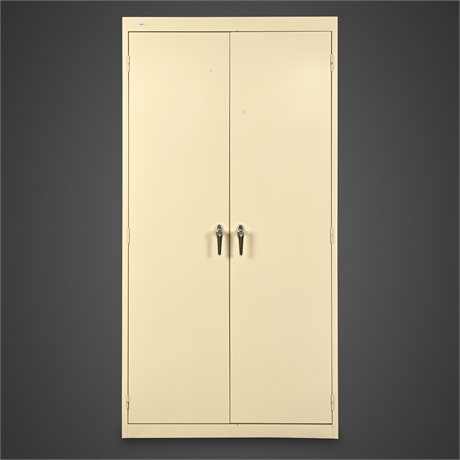 HON Brigade Steel Storage Cabinet — 5-Shelf, 3-Point Lock, Putty​​​​​​​