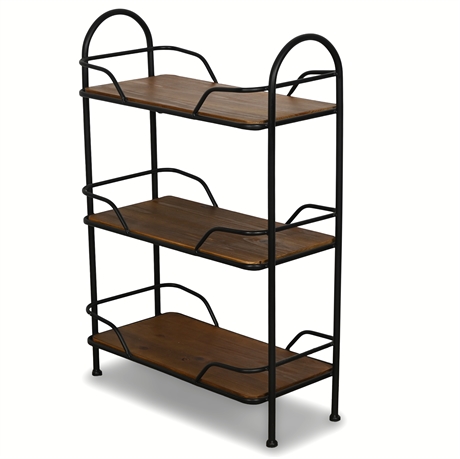 Three-Tiered Open Display/Storage Shelf Rack