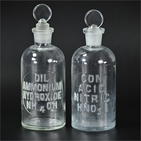 Early 20th Century Chemical/Pharmaceutical Apothecary Bottles