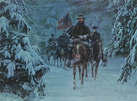 Mort Künstler "The Ghost Column" Signed Offset Litho — Framed, COA​​​​​​​