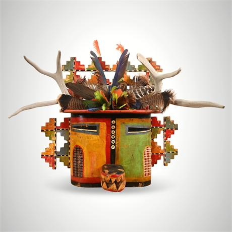 Hopi Deer Kachina Mask by Gregory Lomayesva, 2001