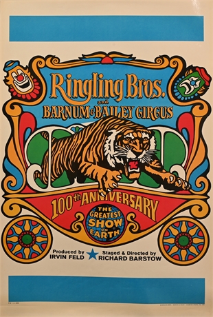 Ringling Bros The Greatest Show on Earth 100th Anniversary Poster