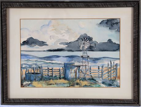Virginia Roach - Watercolor of Windmill