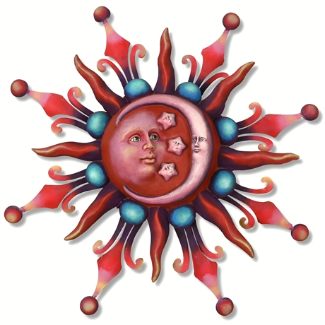 24" 3D Sun & Moon Sculpture