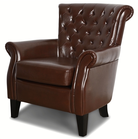 Christopher Knight Home Franklin Tufted Bonded Leather Club Chair