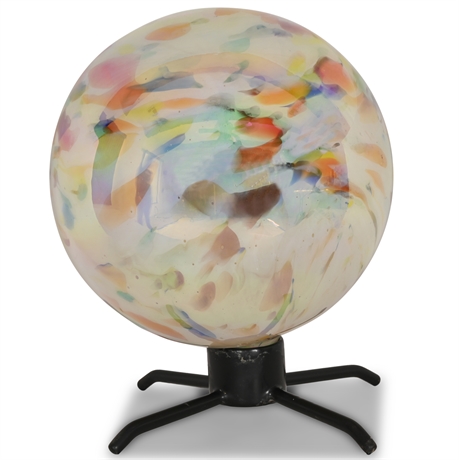 Confetti Glass Orb with Stand