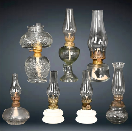 Vintage Diminutive Oil Lamp Collection