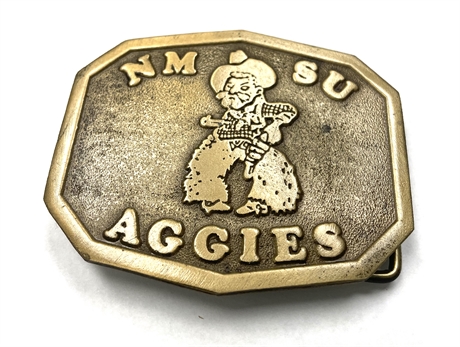 Bronze Vintage Aggie NMSU Belt Buckle