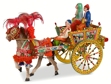 Vintage Sicilian Folk Art Carriage