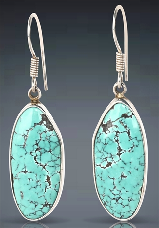 Charles Albert Natural Turquoise Dangle Earrings