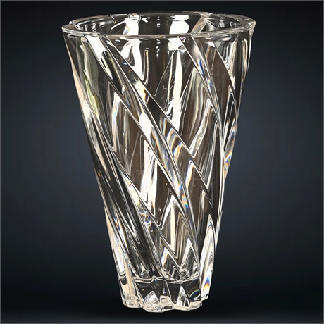 10 1/2" Royal Crystal Rock Intrigo Spiral Vase