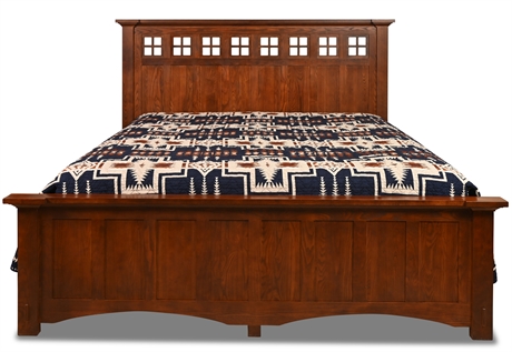 Arts & Crafts King Panel Bed by Durham Furniture