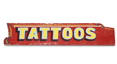 Vintage Double sided Tattoo Sign