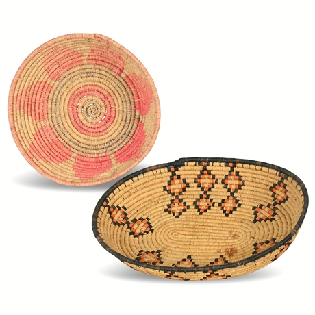 Pair of Handwoven Decorative Baskets