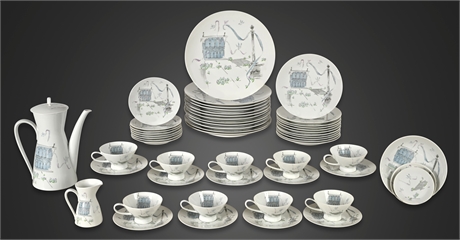 Rosenthal Raymond Loewy “Plaza” Porcelain Service for 8, 54 Pcs