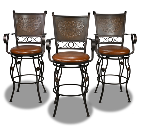 L. Powell Acquisitions Corp. Swiveling Bar Stools
