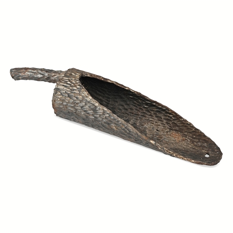 Hand-Forged Iron Adze-Worked Candle Scoop / Wall Sconce, Artisan Blacksmith