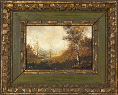 Lester Hughes Landscape, Oil on Canvas Panel