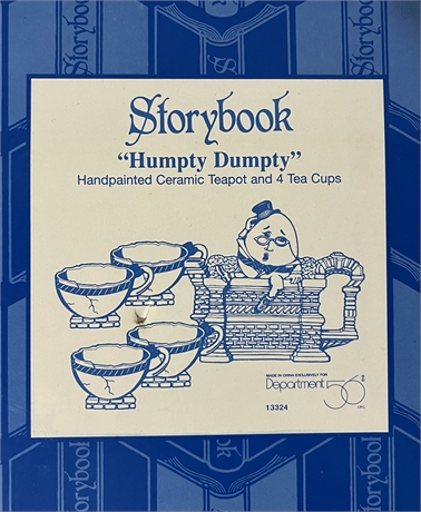 Department 56 Storybook Teapot Set  “Humpty Dumpty"