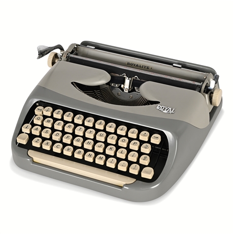 Royal ROYALITE Portable Typewriter w/ Leather Case & Manual