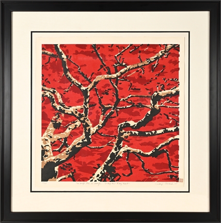 Daryl Howard “One Single Tree Is Enough” Signed Woodcut, 2007, Ed. 31/75