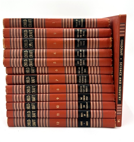 Vintage 1949 Childcraft Hardcover Set; 13 of 14 Volumes; Illustrated Learning