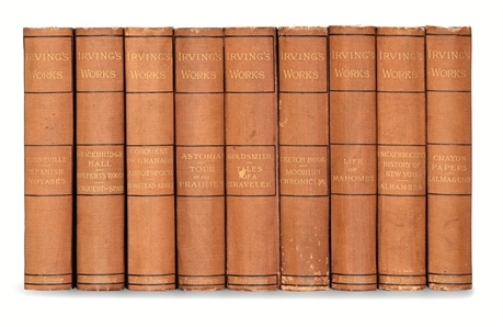 Washington Irving's Works 9 Books Collection