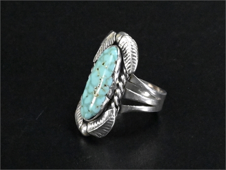 Vintage Turquoise & Sterling Silver Ring
