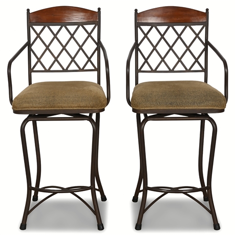 Pair Napa Ridge Swivel Bar Stools