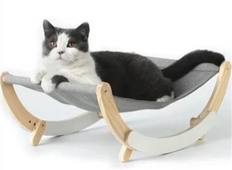 Wooden and Fabric Cat Hammock