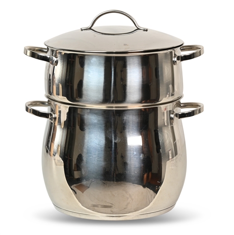 9 qt Cuisinox Stockpot with Steamer and Lid